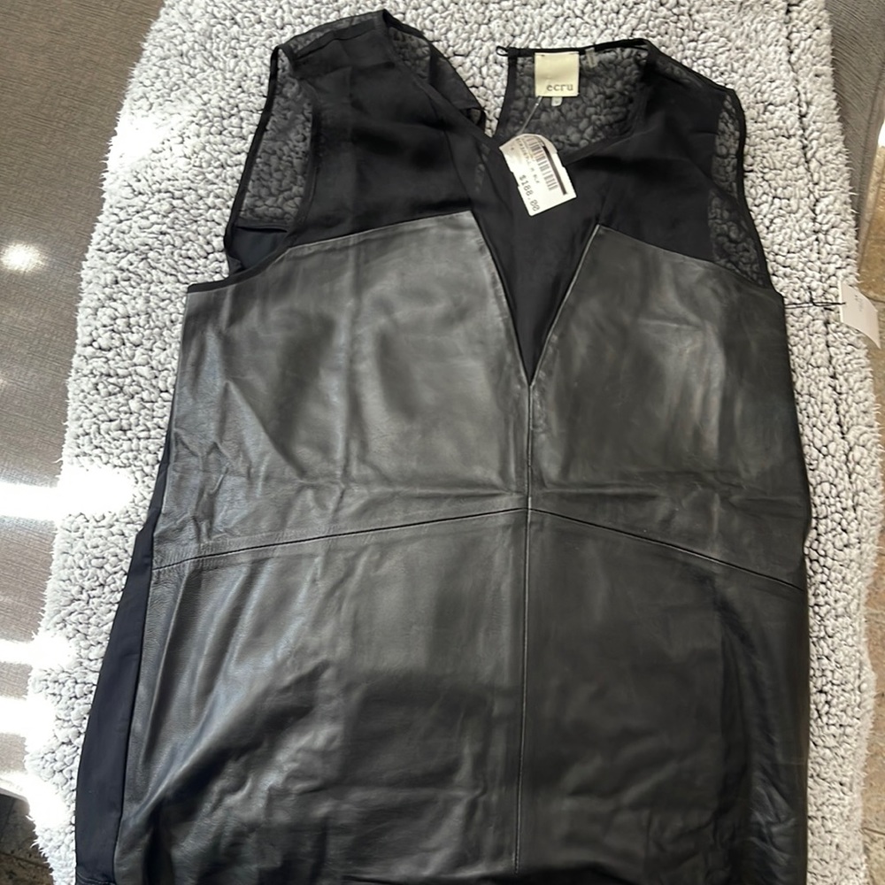 Black leather top